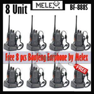Baofeng BF-888S Walkie Talkie 5W Handheld Pofung bf 888s UHF 400-470MHz 16CH Two-way Portable CB Radio-8 Unit's + Free earphone