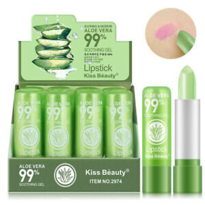 12 Pcs Aloe Vera Lipstick 99% Soothing Gel