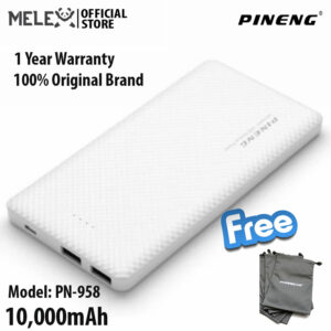 PINENG PN-958 10000mAh Lithium Polymer Power Bank -White