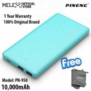 PINENG PN-958 10000mAh Lithium Polymer Power Bank -Blue