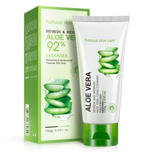Original BIOAQUA Aloe Vera 92% Cleanser, Refresh and moisture-Aloe Vera Form Cleanser