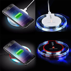 QI Wireless Charger Charging Pad Fantasy High Efficiency Blue Light Crystal For Elephone P9000 Samsung S7/S6 Edge Google Nexus 6