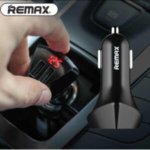 REMAX Aliens RCC-208 Voltmeter Display 2 USB Dual USB 3.4A Car Charger-Black