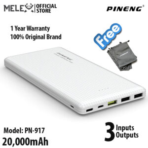 Pineng PN917-PD 3 input & 3 output 20000mah Powerbank-White 2022 ( Version )