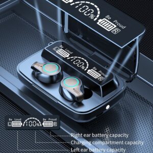 M18 TWS Bluetooth Earphones Wireless Sports Headphones Waterproof Touch Control Headset Lighting Stereo Earbuds With Microphones